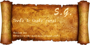 Sváb Gyöngyi névjegykártya
