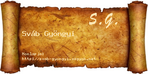 Sváb Gyöngyi névjegykártya
