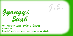 gyongyi svab business card